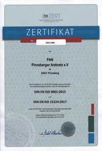 PAN ISO-Zertifikat 2023